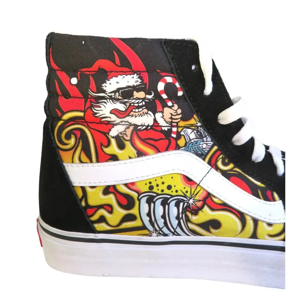 New VANS Santa Flame SK8 SkateBoard Hi-Top Sneakers Men's Sz 10